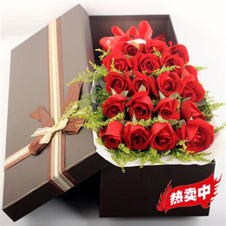 【浪漫心動】19朵玫瑰鮮花禮盒送老婆戀人女友示愛祝福周年紀(jì)念