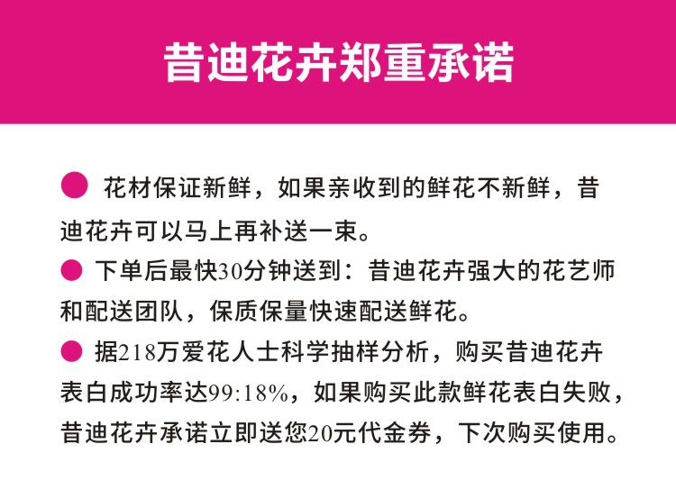【詩與遠方】19朵粉玫瑰禮盒閨蜜好友女友生日祝福禮物全城包送